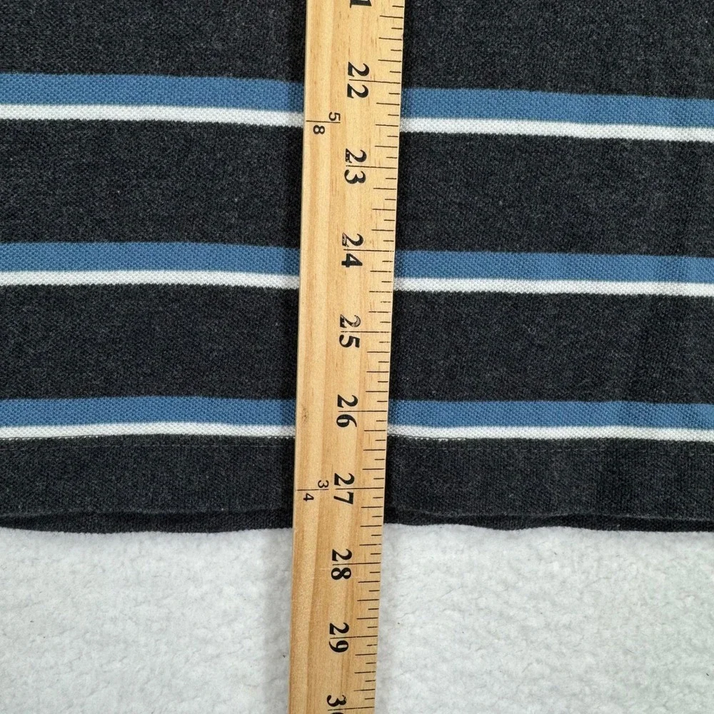 Banana Republic Polo Shirt Mens Medium‎ M Striped Short Sleeve Casual